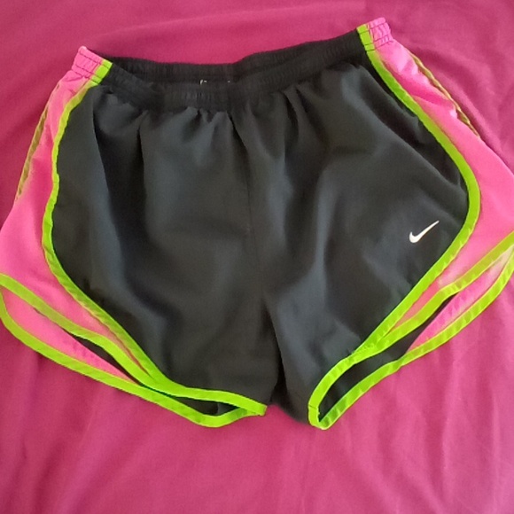 Nike Running Shorts Size Medium Black, Pink and Green - Picture 2 of 4